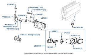 Door Hinge Seals & Courtesy Lamp, Continental R, Continental T, Continental SC & Azure