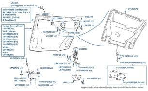 Bonnet/Hood, Hinges & Insulation, 4-door cars, chassis numbers 55753-66901