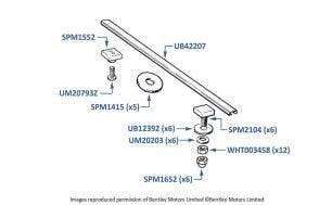 Bonnet/Hood Moulding, 4-door cars, chassis numbers 03194-66587