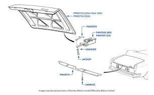 Boot (Trunk) Lid & Hinges, Corniche & Continental, chassis numbers 30001-30638