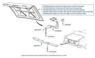 Boot (Trunk) Lid & Hinges, Corniche & Continental, chassis numbers 40001-50170