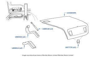 Boot (Trunk) Lid & Hinges, Corniche, chassis numbers 68001-68621 & 02000-02079 