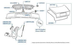 Boot (Trunk) Lid & Hinges, Continental R, Continental T  & Continental SC