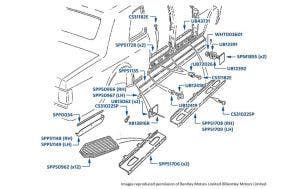 Sill & Treadplate Trim, Touring Limousine, chassis numbers 80001-80056