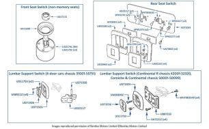 Seat Switch Chrome, 1980-2003