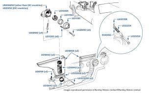 Air Vent, Silver Spirit, Silver Spur, Bentley Mulsanne, Mulsanne Turbo & Eight, chassis numbers 01001-10127