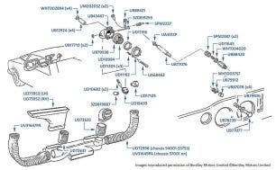 Air Vent, Turbo R, Turbo RL, Turbo RT, Brooklands, Flying Spur & Silver Dawn, chassis numbers 54002-66901