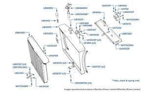 Radiator Grille (fixed mascot), Corniche, chassis numbers 20010-29290