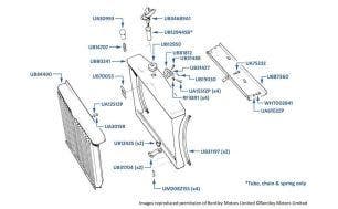 Radiator Grille (fixed mascot), Corniche, chassis numbers 40001-50170