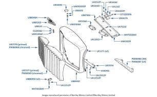 Radiator Grille, Continental, chassis numbers 40503-50167