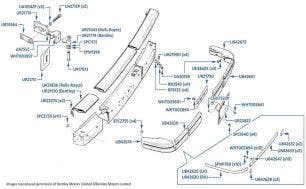 Front Bumper, Silver Spirit & Mulsanne, chassis numbers 07602-13956 (Japan)