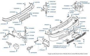 Front Bumper, Corniche, chassis numbers 68001-68621 & 02000-02079 (Middle East)