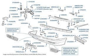 Front Bumper, Continental R & Azure with narrow number plate, chassis numbers 61501-63577 & 01001-01876