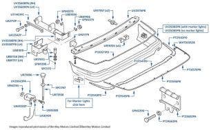 Rear Bumper, Corniche, chassis numbers 68001-68621 & 02000-02079(Middle East)