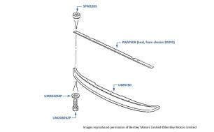 Air Dam, Front, Corniche & Continental (other than Corniche S), chassis numbers 05037-50170