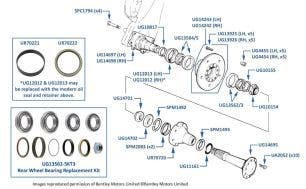 Rear Hub, Turbo R, chassis numbers 12834-16570