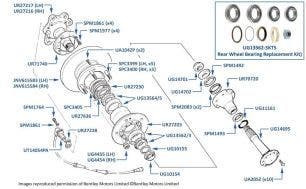 Rear Hub, Turbo R, chassis numbers 20001-31516