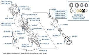 Rear Hub, Silver Spirit, Spur, Mulsanne & Eight, chassis numbers 20003-31510