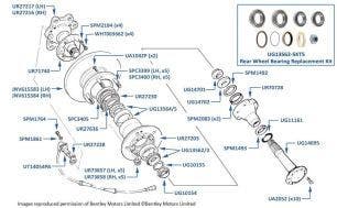 Rear Hub, Turbo R, Turbo RL  & RT, chassis numbers 66006-66750