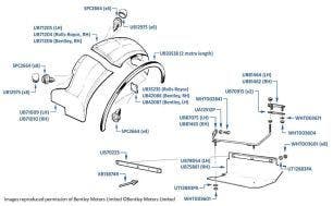 Undersheets, Front Wing/Fender, Bentley Eight, chassis numbers 27677-27799