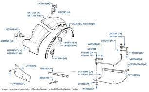 Undersheets, Front Wing/Fender, Silver Spur, chassis numbers 57001-60322