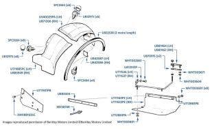 Undersheets, Front Wing/Fender, Turbo RT, chassis numbers 66002-66750