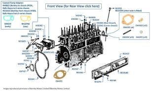 Crankcase, 4.5 Litre Engine (Front View)