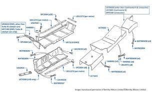 Undersheets, Under Body, Silver Spirit, chassis numbers 44007-46740