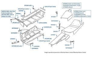 Undersheets, Under Body, Corniche & Continental, chassis numbers 50001-68621 & 02000-02079