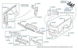 Front Wings/Fenders, 4-door cars, chassis numbers 57001-66901 (other than Limousine)