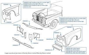 Front Wings/Fenders, Corniche & Continental, chassis numbers 05037-16968