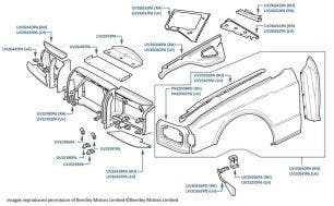 Front Wings/Fenders, Corniche, chassis numbers 68001-68621 & 02000-02079 