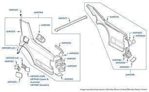 Rear Wings/Fenders, 4-door cars, chassis numbers 24519-55761 (other than Turbo R)