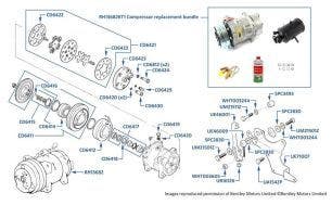 Air Conditioning Compressor, Turbo R & Turbo RL, chassis numbers 20001-27793