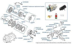 Air Conditioning Compressor, Brooklands, chassis numbers 46004-46778