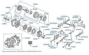 Air Conditioning Compressor,  Turbo R, Turbo RL & Turbo RT, chassis numbers 54002-66750