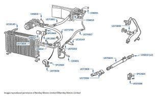 Air Conditioning Hoses & Pipes, Brooklands, chassis numbers 46004-46486