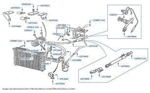 Air Conditioning Hoses & Pipes, Brooklands, chassis numbers 54007-54593