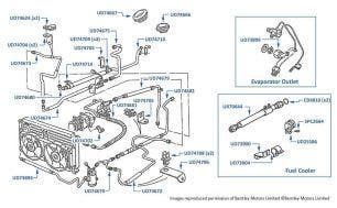 Air Conditioning Hoses & Pipes, Touring Limousine, chassis numbers 80001-80056