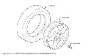 Spacer Saver Wheel, Corniche, chassis 68007-68621 & 02000-02079