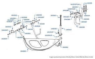 Spare Wheel Carrier, Mulsanne, chassis numbers 20013-27798