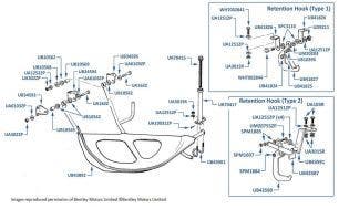 Spare Wheel Carrier, Corniche & Continental, chassis numbers 20010-29290