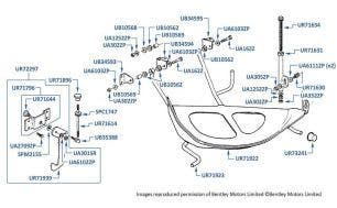 Spare Wheel Carrier, Silver Spur, chassis numbers 44001-55749