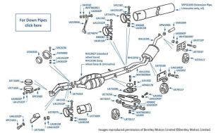 Exhaust Pipes & Silencers, non-catalyst, Bentley Eight, chassis numbers 44022-44562