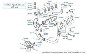 Down Pipes & Manifolds, catalyst, Touring Limousine, chassis numbers 80101-80137