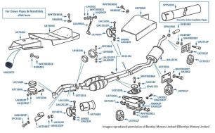 Exhaust Pipes & Silencers, catalyst, Touring Limousine, chassis numbers 80001-80056