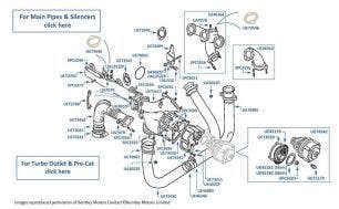 Turbo Outlet, catalyst, Continental R, chassis numbers 42001-42728