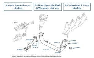 Crossover & Bypass Pipes, catalyst, Corniche, chassis numbers 68001-68621 & 02000-02079