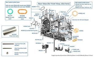 Crankcase, 4.5 Litre Engine (Rear View)