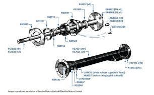 Rear Axle Shaft, Silver Wraith